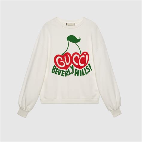 gucci cherry sweater|'Cherry Gucci' cotton sweatshirt .